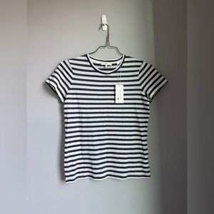 Vince Bengal Stripe Essential Crew Short Sleeve Small $85 New Tee 100% Cotton